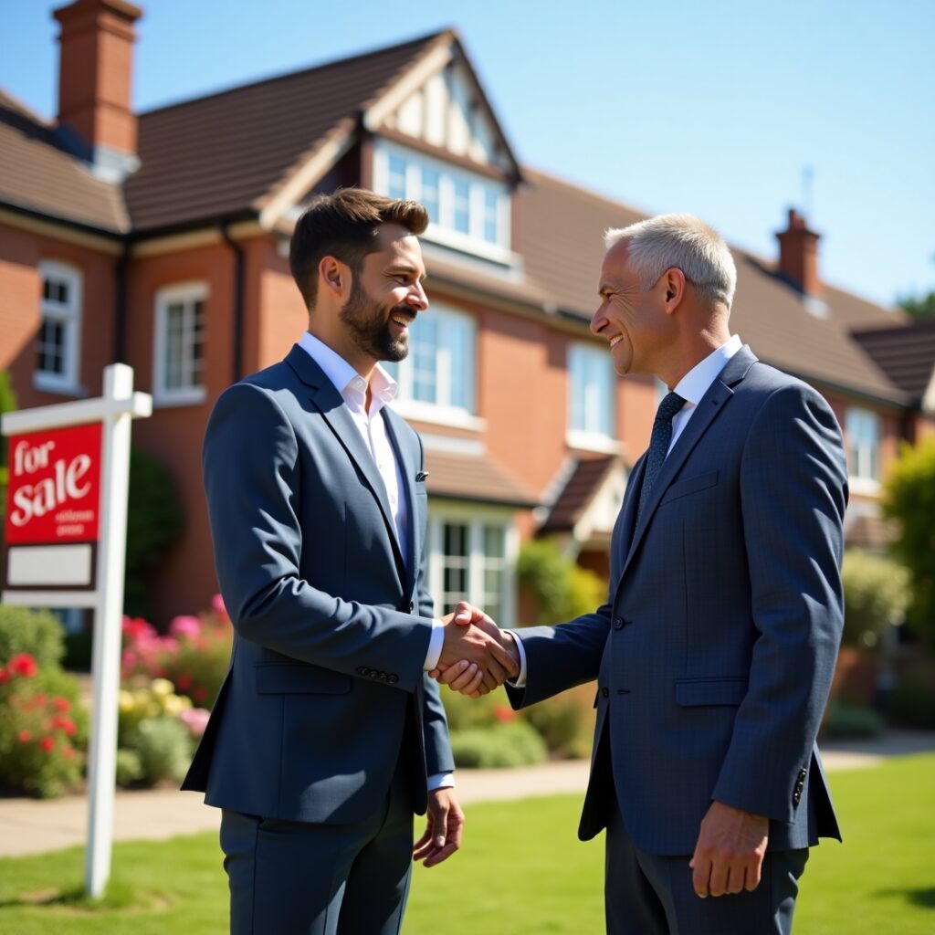 Flux_Dev_a_smiling_real_estate_agent_with_a_friendly_face_and__0